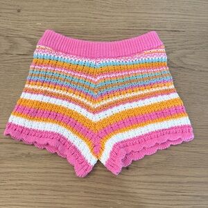 Jessica Simpson Pink Striped Knit Shorts